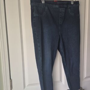 SPANX Dark Blue Jeggings 1X/XL  EUC